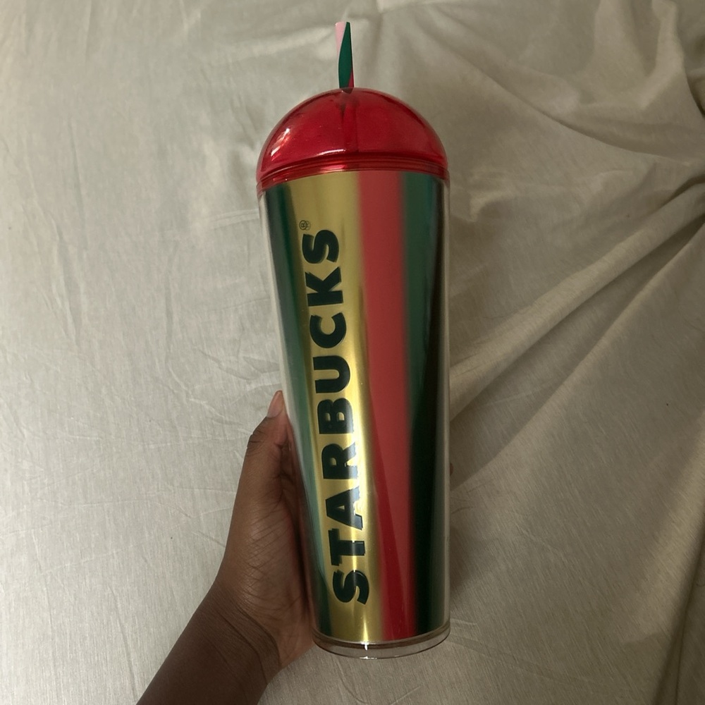 Starbucks Festive Red and Green Tumbler
